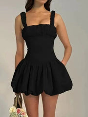 Bubble Hem Mini Dress