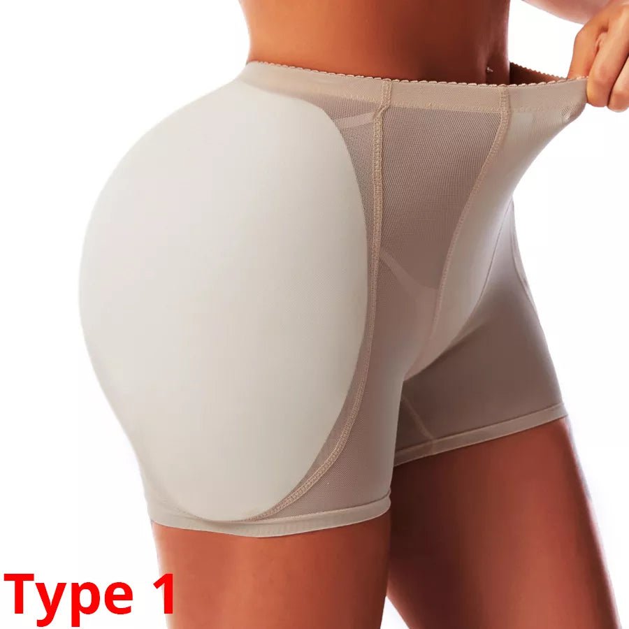 Butt Lifter Waist Trainer Control Panties with Sponge Padded Hip Enhancer Skin / XXL