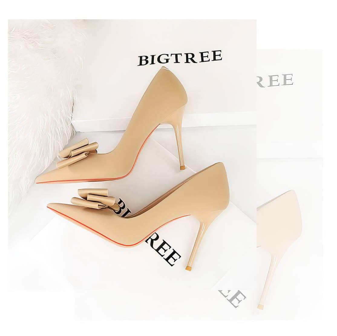 Butterfly Bow Knot Pointed Toe Stiletto Heels