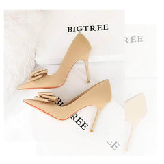 Butterfly Bow Knot Pointed Toe Stiletto Heels