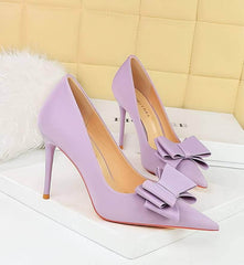 Butterfly Bow Knot Pointed Toe Stiletto Heels