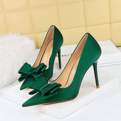 Butterfly Bow Knot Pointed Toe Stiletto Heels