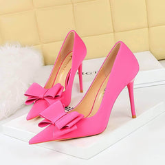 Butterfly Bow Knot Pointed Toe Stiletto Heels