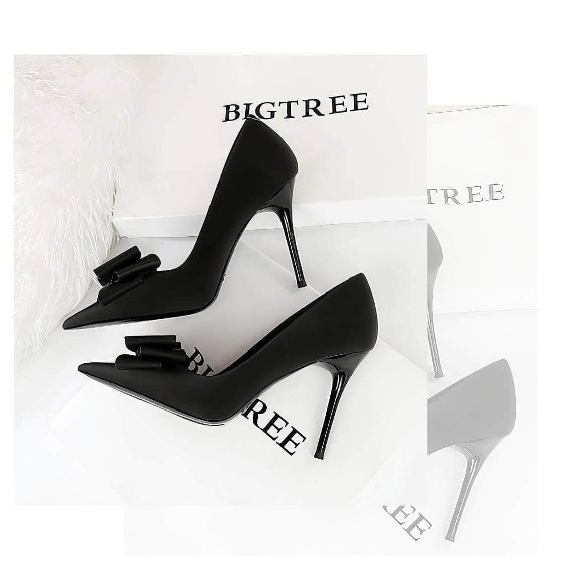 Butterfly Bow Knot Pointed Toe Stiletto Heels