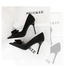 Butterfly Bow Knot Pointed Toe Stiletto Heels