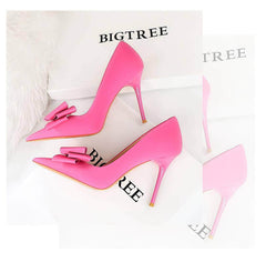 Butterfly Bow Knot Pointed Toe Stiletto Heels