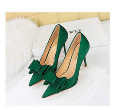 Butterfly Bow Knot Pointed Toe Stiletto Heels