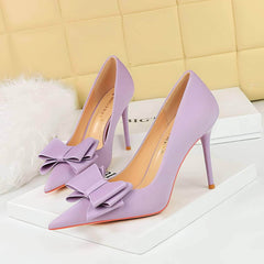 Butterfly Bow Knot Pointed Toe Stiletto Heels