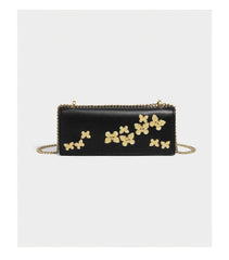 Butterfly-Embellished Crossbody Handbag