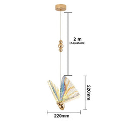 Butterfly LED Pendant Lights: Nordic Hanging Lamp for Bedside, Living, Dining Roomm Kitchen pendente iluminação Colorful big / Cold White