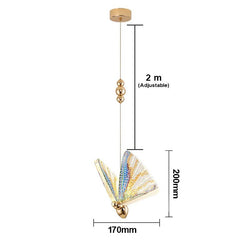 Butterfly LED Pendant Lights: Nordic Hanging Lamp for Bedside, Living, Dining Roomm Kitchen pendente iluminação Colorful small / Cold White