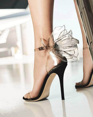 Butterfly Round Transparent Heels