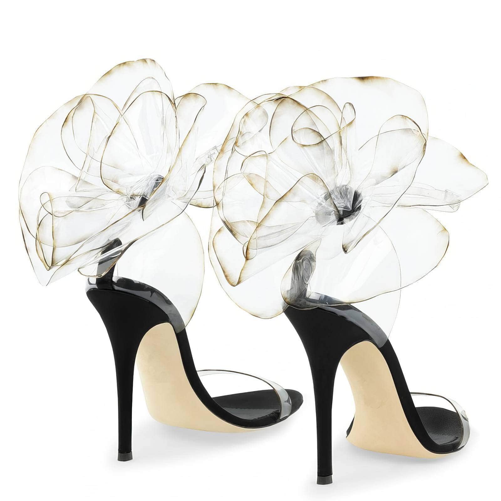 Butterfly Round Transparent Heels