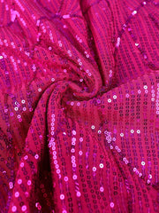 Butterfly Ruffles Sleeves Sequin Cocktail Dress