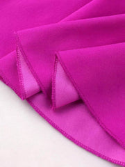Butterfly Sleeves Pleated Hem V-Neck Dress