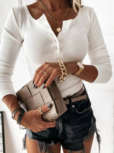 Button Detail Long Sleeve T-Shirt