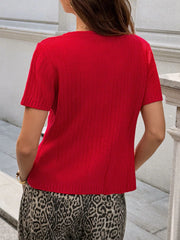 Button Down Short Sleeve Cardigan