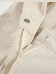 Button-Front Short Sleeve Romper