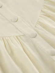 Button-Front Wide Strap Romper