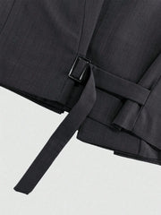 Button Up Sleeveless Top and Pants Set