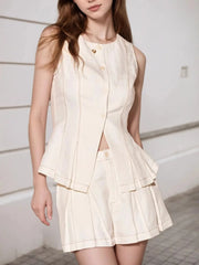 Button Up Tank and Shorts Set