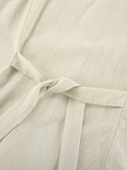 Button Up V-Neck Vest and Shorts Set