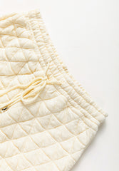 Conjunto de top y pantalones cortos con capucha y acolchado con cordón