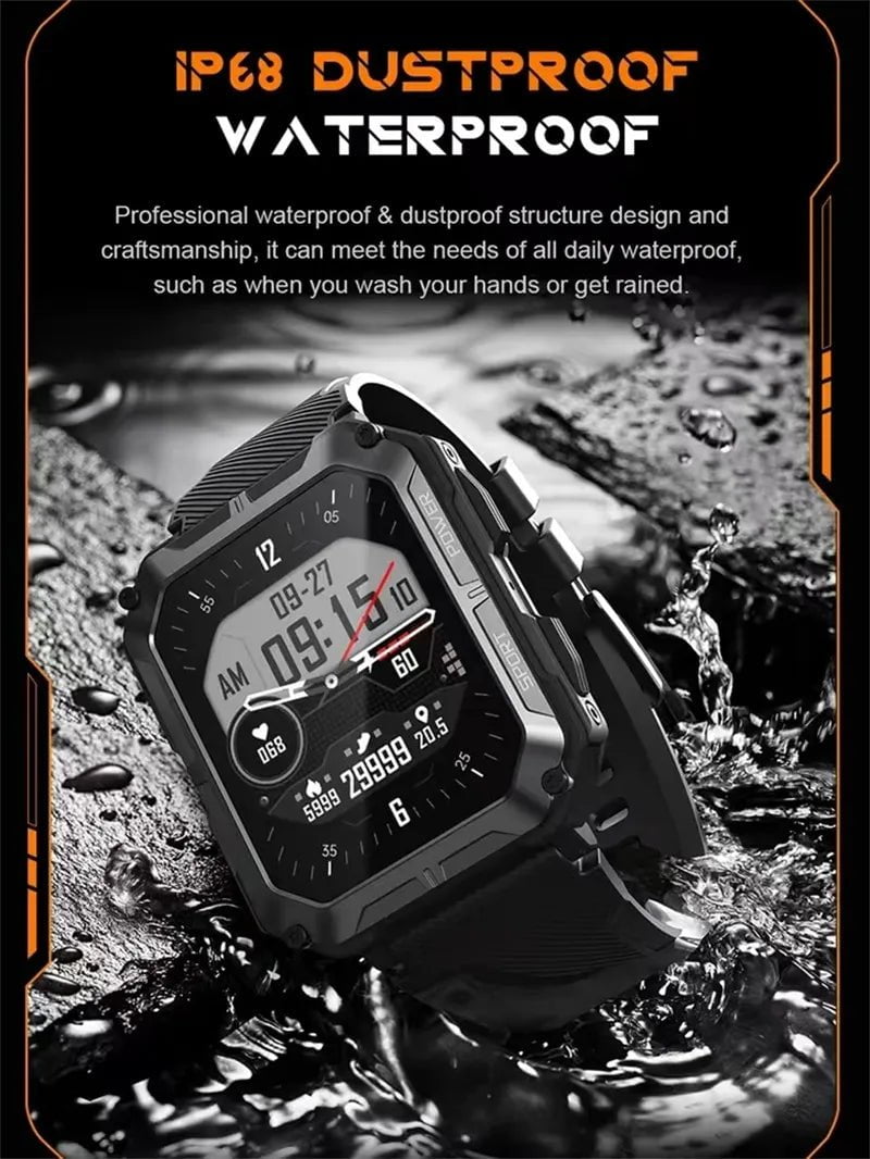 C20 Pro Smartwatch: 1.83" Bluetooth, IP68 Waterproof, Music, Calls, Sports & Fitness