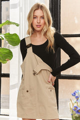 Vestido estilo peto con cuello cuadrado y tirantes anchos ajustables ADORA