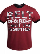 Men's short-sleeve T-shirt featuring a printed letter graphic.