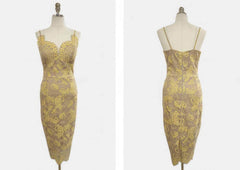 Cami Floral Lace-Trimmed Slim Fit Dress