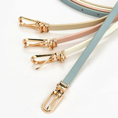Candy Color Women's Thin Waist Strap Belt - Ideal for Pants, Jeans, and Dresses, Alloy Pin Buckle, Adjustable Waistbands