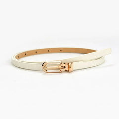 Candy Color Women's Thin Waist Strap Belt WHITE / 105CM
