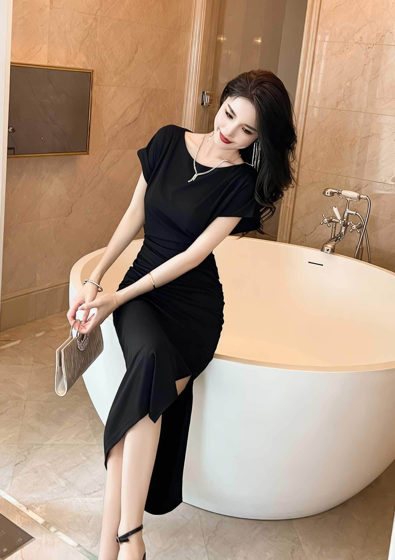 Cap Sleeves Ruffled Bodycon Dress