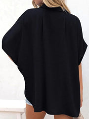 Casual Oversized Button Down Half Sleeve Shirt