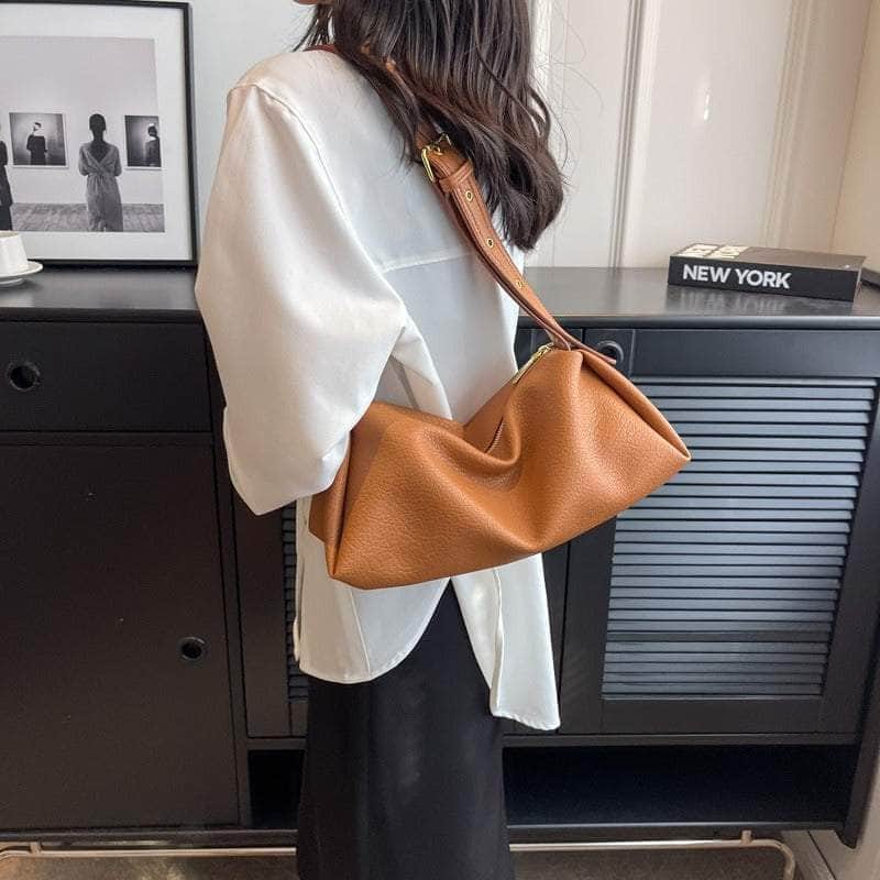 Casual Top Handle Shoulder Leather Bag