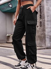 Casual Wide Leg Cargo Jeans