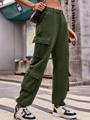 Casual Wide Leg Cargo Jeans