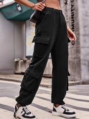 Casual Wide Leg Cargo Jeans