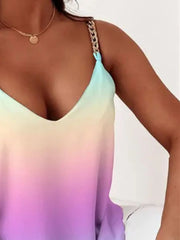 Chain Strap V-Neck Tank Top
