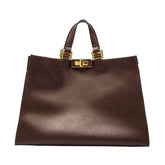 Chic Bucket Tote Bag with Twist Lock Closure