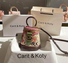Chic Graffiti Mini Bucket Bag