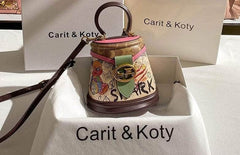 Chic Graffiti Mini Bucket Bag