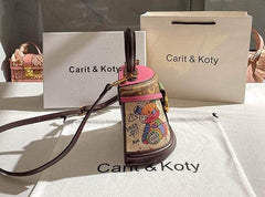 Chic Graffiti Mini Bucket Bag