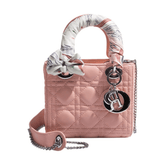 Chic Mini Microfiber Leather Handbag with Chain Detail