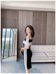 Chic Monochrome Midi dress