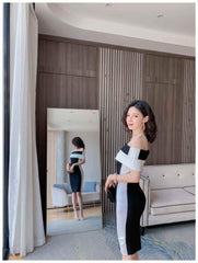 Chic Monochrome Midi dress
