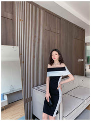 Chic Monochrome Midi dress