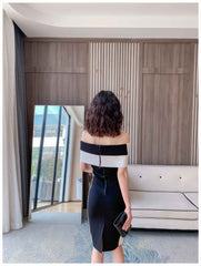 Chic Monochrome Midi dress