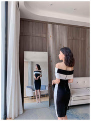 Chic Monochrome Midi dress